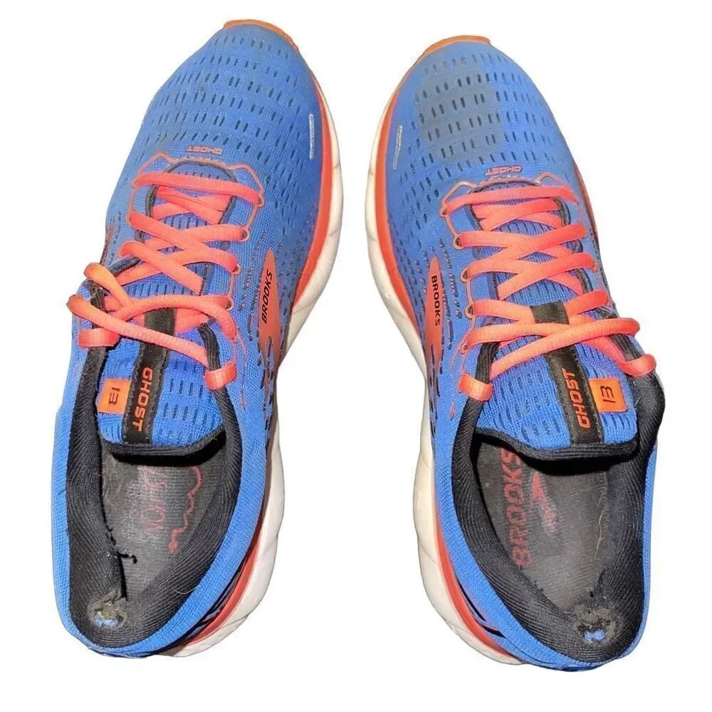 Brooks Ghost 13 Women's Blue Mesh Athletic Road Running Shoes Size US 8.5